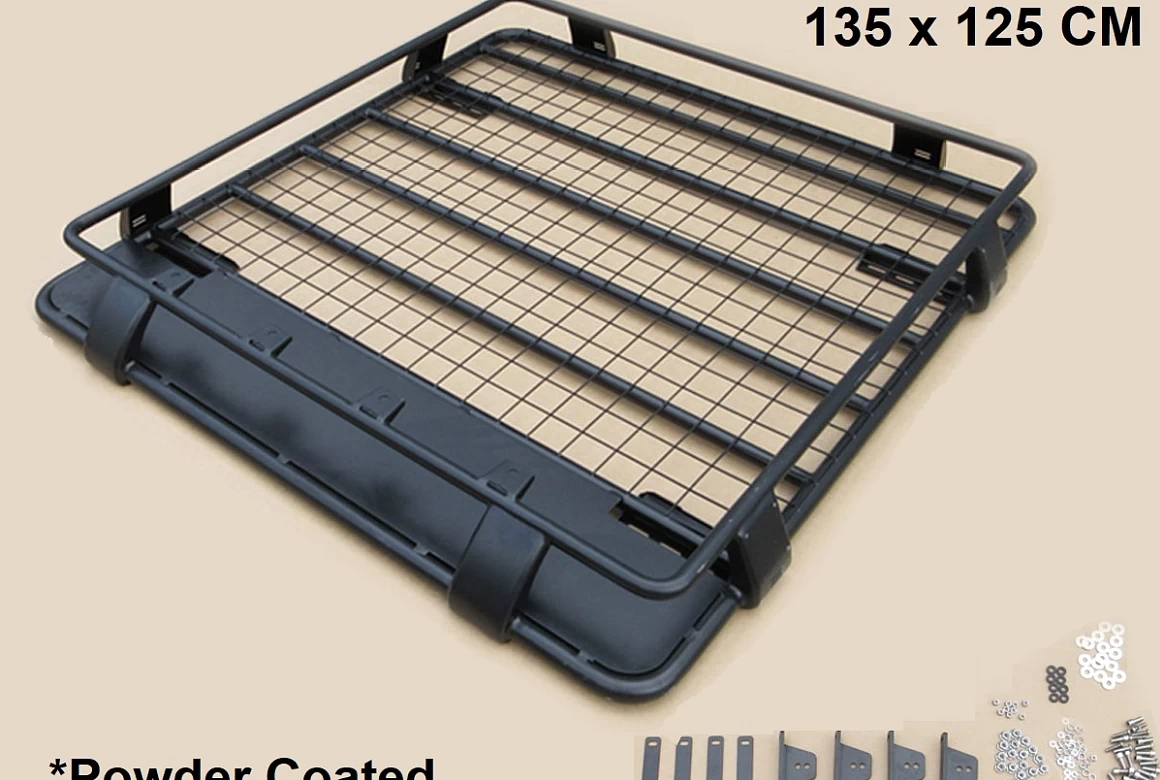 Roof Basket Fits TOYOTA Hilux Powder Coated Steel 4WD Cage Luggage Carrier Cargo