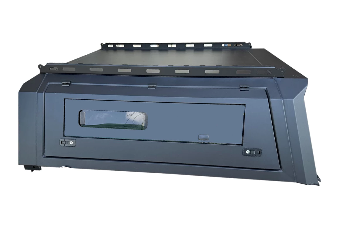 View of the Steel Canopy GMW Cannon Alpha Only with Pet Window Side Doors