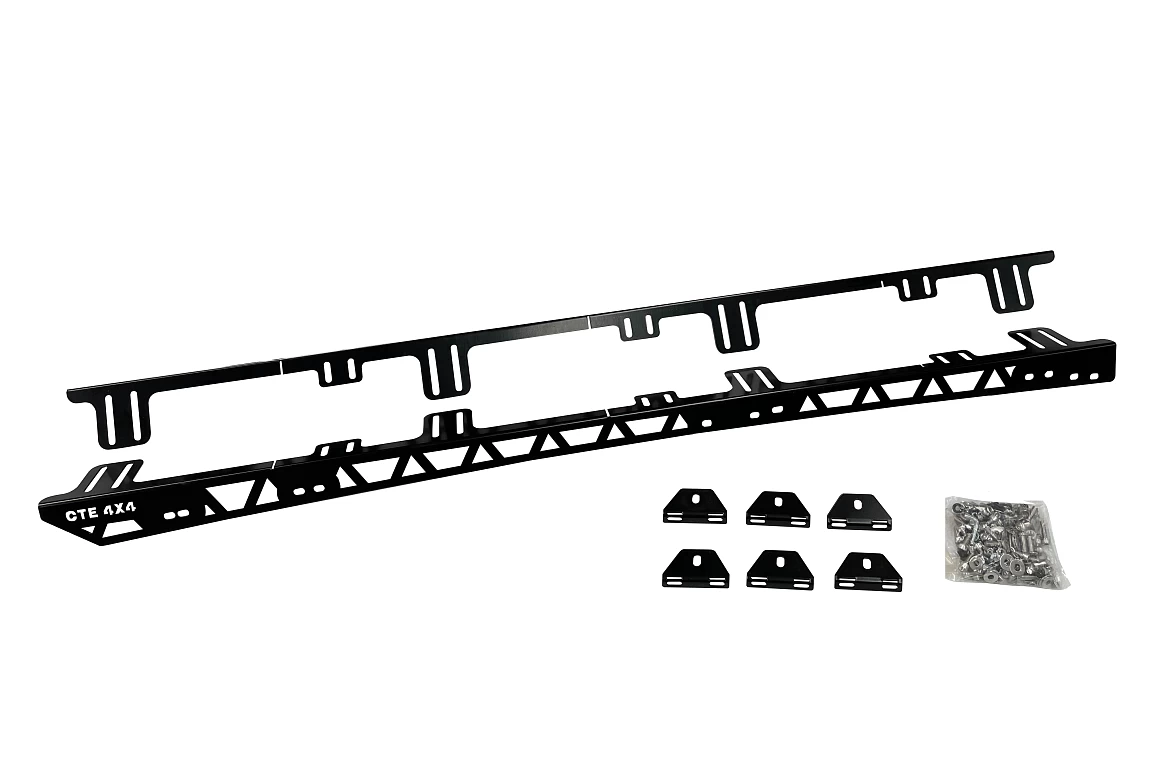 On Sale Full Length Roof Rack Backbone Mounting Rails Fits TOYOTA Prado 150 series Steel Powder Coated Low Profile Only 285 AUD Australian Overlanding Offroad Gear