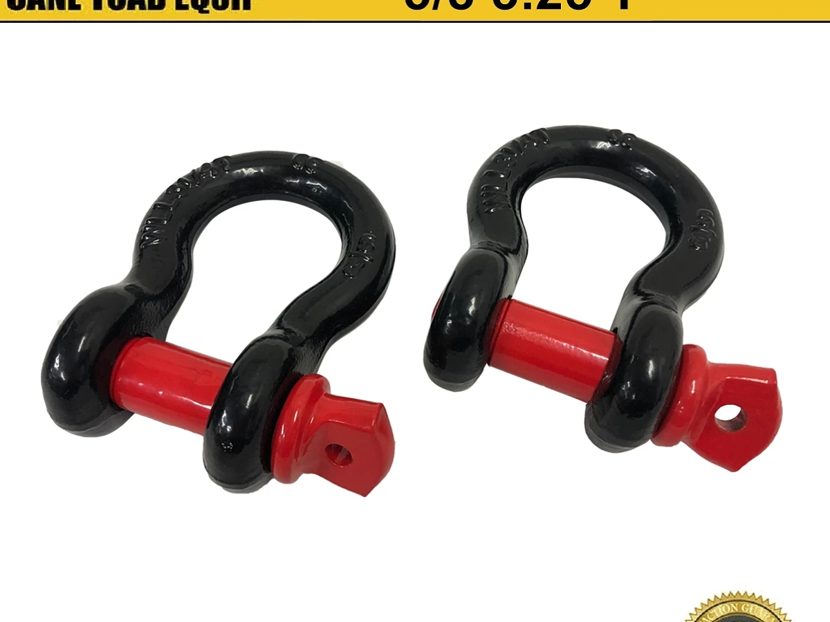 D Shackle 5/8" 16mm Black Pair 4x4 off road shackle Caravan Trailer