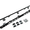 Roof Rack Backbone Mounting Rails Fits TOYOTA Prado 150 series Steel Powder Coated Low Profile 