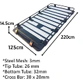 Roof Rack Basket Full Length Gutter Fit 220x 123cm fits Nissan Patrol GU GQ MQ Landcruiser 80