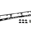 Full Length Roof Rack Backbone Mounting Rails for Prado 120