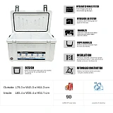 75L Hard Ice Cooler Box