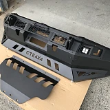 Revolution Bullbar & Winch Combo for Navara NP300 D23 2015-19 Airbag Compatible ADR Matte Black Steel