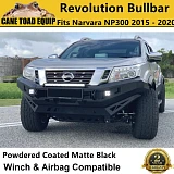 Revolution Bullbar for Navara NP300 D23 2015-19 Airbag Compatible ADR Matte Black Steel