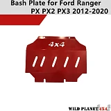 Bash Plate Red Fits Ford Ranger PX123 Ute 2012-2020 3mm Front Engine Sump Guard 