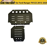 2PCS 3mm Black Bash Plate Front Sump Guard for Ford Ranger PX 1 2 3 2012-2020