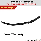 Bonnet Protector Guard for Toyota Hilux 2012-2015 Vigo Tinted Black Guard Post facelift