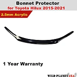 Bonnet Protector Guard for Toyota Hilux 2015-2020 N80 SR SR5 Tint Black 