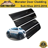 Side Door Body Molding Cladding Trim suit Toyota Hilux N80 15-20 ABS Black