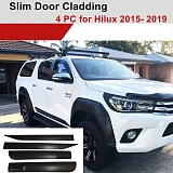 Door Cladding Side Body Slim Trim for Toyota Hilux 2015-2023 N80 Moulds SR SR5 Matt Black