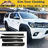Door Cladding Side Body Slim Trim for Toyota Hilux 2015-2023 N80 Moulds SR SR5 Matt Black