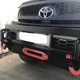 Winch Fairlead Red Aluminium Hawse Synthetic Dyneema Rope 4wd 4x4 towing
