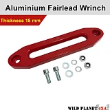 Winch Fairlead Red Aluminium Hawse Synthetic Dyneema Rope 4wd 4x4 towing