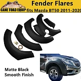 Fender Flares Matte Black Pocket Style kit for Mazda BT50 BT-50 2011-2020 Wheel Arches 4WD