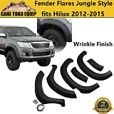 Jungle Fender Flares Wheel Arch fit Toyota Hilux 2012-2015 Matte Black Rough Finish 6pc