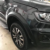 Fender Flare Kit Slim Matte Black Guard Sensor Hole Fits Ford Ranger PX3 MK3 2018-2021