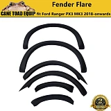 Fender Flare Kit Slim Matte Black Guard Sensor Hole Fits Ford Ranger PX3 MK3 2018-2021