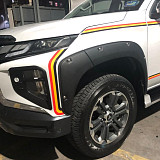 Fender Flares Matte Black suits Mitsubishi Triton MR 2019 Onwards Wheel Arch 4WD