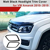 Matt Black Head Light Trim Cover to suit Volkswagen VW Amarok 2010-2020