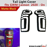 Tail Light Cover Trim fits GWM Cannon Ute 2020 - Onwards Matte Black 