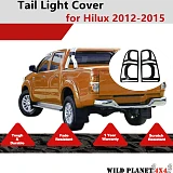 Pair Tail Light Trim Covers Protector suits Toyota Hilux 2012-2015 Rear Matte Black