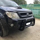 Nudge Bar fit Toyota Hilux N70 Gloss Black Steel Grill Guard 2005-2015 4WD 2WD