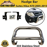 Nudge Bar fit Toyota Hilux N70 304 Stainless Steel Grill Guard 2005-2015 4WD 2WD
