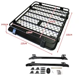Aluminium Roof Basket For Hilux Ranger Triton Navara Dmax Dual Cab UTE Powder Coated 4wd Luggage Basket Carrier 