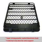 Aluminium Roof Basket For Hilux Ranger Triton Navara Dmax Dual Cab UTE Powder Coated 4wd Luggage Basket Carrier 