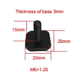 8xT-Bolt 20x20mm Thread for Roof Rack Platform Channel Awning Accessories M6 8 pack