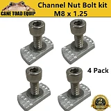 Channel Nut Bolt 4 Set 18x35mm M8 Fit Rhino Rack Platform Roof Rack Fastener T & C Roof Channel Rack