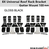 4x Universal Gutter Mount Roof Rack Brackets 100mm 