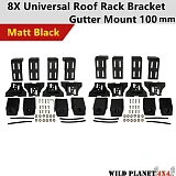 Universal Roof Rack Brackets 100MM 4 Pair for Rain Gutter Mounts Short Length 4WD 4x4