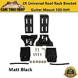 Universal Roof Rack Brackets 100MM For Rain Gutter Mounts Short Length Pair 4X4 4WD