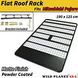 Flat Roof Rack Fits Mitsubishi PAJERO 99 -2018 Powder Coated Steel Matte Finish Low Profile platform 