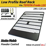 Flat Roof Rack Fits TOYOTA Prado 120 series Steel Powder Coated Flat Low Profile 4x4 