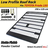 Flat Roof Rack Fits TOYOTA Prado 150 series Steel Powder Coated Flat Low Profile Carrier 4x4 4WD
