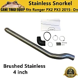 Stainless Snorkel Air Intake fits Ford Ranger PX2 PX3 2015-On Brushed 4'' 304 4WD