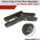 Rear Shackles 2" Inch Extended Lift Up Suits ISUZU D-Max DMAX Holden Rodeo 2007-2011 Heavy Duty