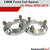 Front Strut Spacers 15mm suits Toyota Hilux Lift Kit 05-21 N70 N80 front Coil Shock Suspension KUN GUN