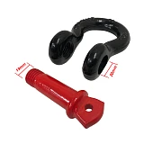 D Shackle 5/8" 16mm Black Pair 4x4 off road shackle Caravan Trailer