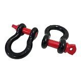 D Shackle 5/8" 16mm Black Pair 4x4 off road shackle Caravan Trailer