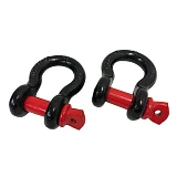 D Shackle 5/8" 16mm Black Pair 4x4 off road shackle Caravan Trailer