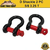 D Shackle 5/8" 16mm Black Pair 4x4 off road shackle Caravan Trailer
