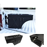 Ute Tub Storage Box Side Universal Tool Box Lockable single Trailer Black 