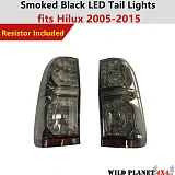 Semi Smoked LED Tail Light Fit Toyota Hilux N70 2005-2015 Rear Tail Lamp Pair