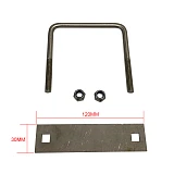 Stainless Steel U Bolt Kit M8 100mm Length with Nylon Nut Roof Rack Basket Universal 4X4