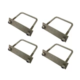 Stainless Steel U Bolt Kit M8 100MM Length with Nylon Nut 4 Set Roof Rack Basket Universal 4X4 